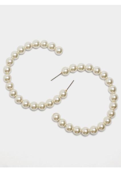 Inci Görünümlü Açık Halka Küpe modelleri