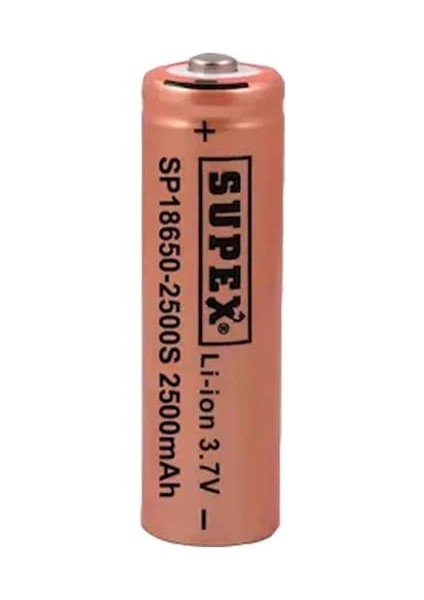 18650 – 2500S 3.7V 2500 Mah Başlı Li-Ion Pil