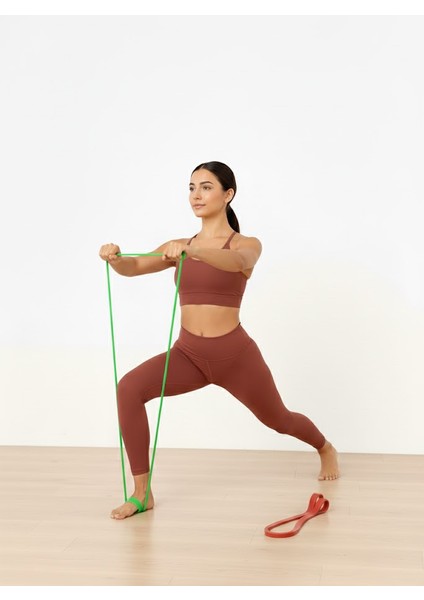 2 Li Resistance Powerband Güç Bandı Seti Direnç Lastiği Squat Aerobik 45MM + 13 mm Yeşil-Kırmızı modelleri