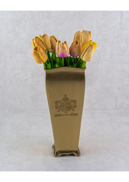 Engrave Kare Gold Vazo 11×11×26 modelleri