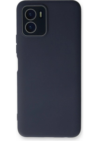 Vivo Y15S Kılıf Lansman Glass Kapak - Lacivert