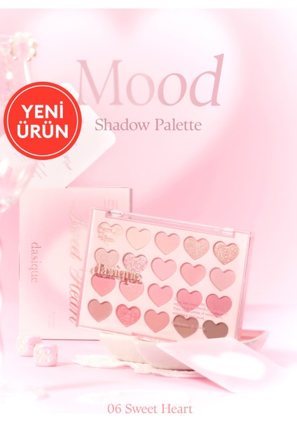 Mat ve Işıltılı Tonlardan Oluşan 20 Renkli Far Paleti Dasıque Mood Shadow Palette (06 Sweet Heart)