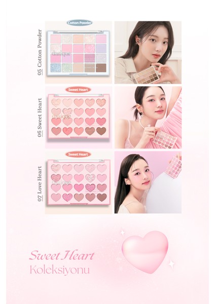 Mat ve Işıltılı Tonlardan Oluşan 20 Renkli Far Paleti Dasıque Mood Shadow Palette (06 Sweet Heart)
