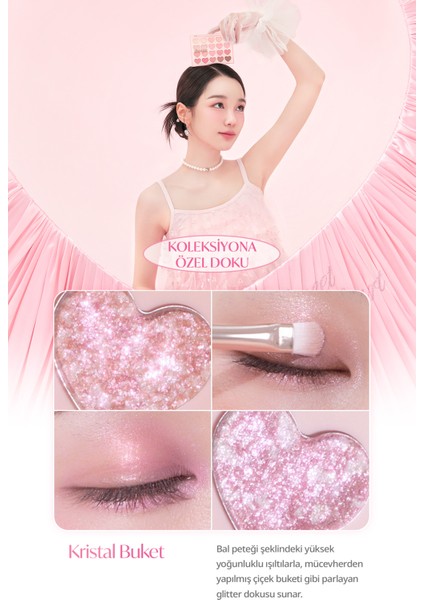 Mat ve Işıltılı Tonlardan Oluşan 20 Renkli Far Paleti Dasıque Mood Shadow Palette (06 Sweet Heart)