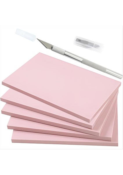 5 Paket Lastik Damga Oyma Blokları, 4x6 Pembe Kauçuk Oyma Blokları Baskı Yapımı Damgası Üreticisi Oyma (Yurt Dışından)