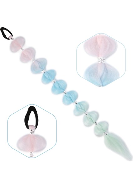 Örgülü Aksesuarlı Lastikli At Kuyruğu - ACM08