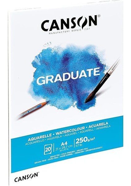 Graduate Sulu Boya Kağıdı Bloğu, Dın A4, 20 Yaprak, 250 G/m² fiyatları