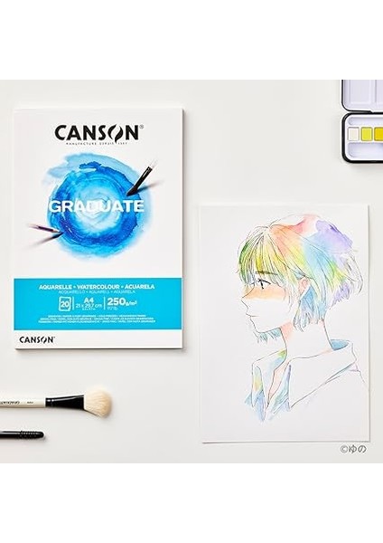 Graduate Sulu Boya Kağıdı Bloğu, Dın A4, 20 Yaprak, 250 G/m² indirimleri