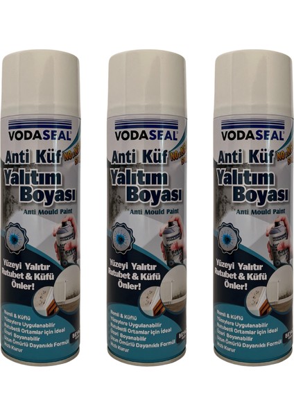 Anti Küf Yalıtım Boyası 3'lü Paket – Rutubet ve Küfe Karşı Mucizevi Sprey 400 ml