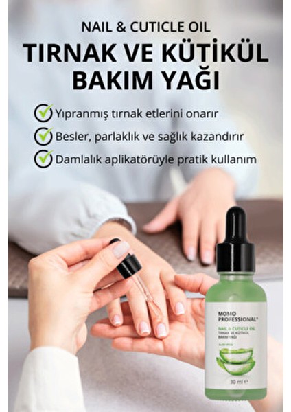Tırnak ve Kütikül Bakım Yağı Aloe Vera Özlü Yoğun Nemlendirme 30 ml