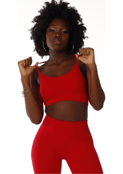 Virtus Çapraz Askılı Pedli Seamless/dikişsiz Büstiyer Kırmızı fırsatları