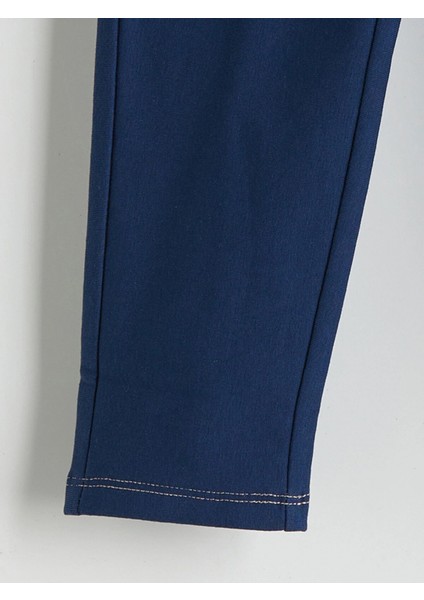 Lcw Kids Indigo Beli Lastikli Kız Çocuk Tayt Pantolon modelleri