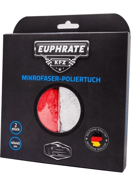 Euphrate Kfz Mikrofiber Vip Oto Temizlik Bezi Made In Germany (2 Li Paket) Kırmızı-Gri 40*40 Cm. modelleri