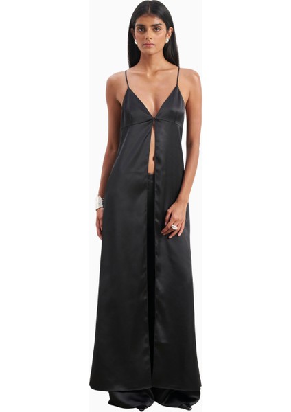 Formal Satin Ultra Wide Leg Trousers Saten Ultra Geniş Paça Kadın Pantolon indirimleri
