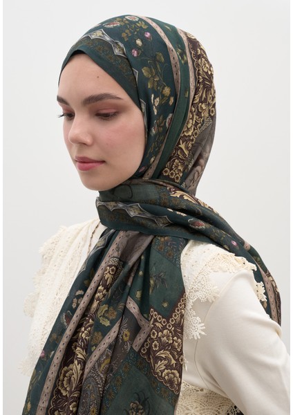 Wıld And Pure Desen Şal Koyu Yeşil fiyatları