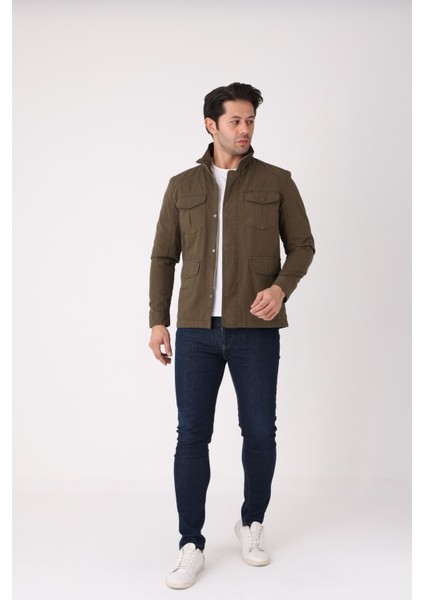 Erkek Fermuarlı ve Çıtçıtlı Mevsimlik Çift Yırtmaç Detaylı %100 Pamuk Regular Kalıp Iç Cepli Mont modelleri