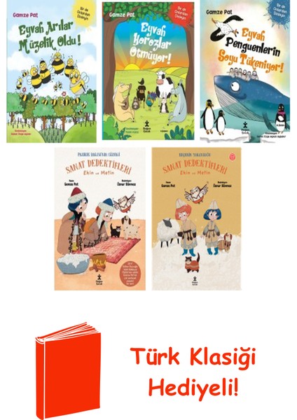 Gamze Pat 5 Kitap Seti + Türk Klasiği Hediye