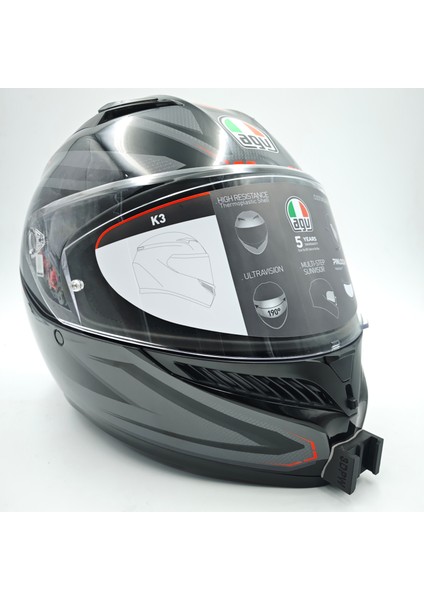 Agv K3 E2206 Kask Uyumlu Chinmount Aksiyon Kamera Çene Bağlantı Aparatı Seti