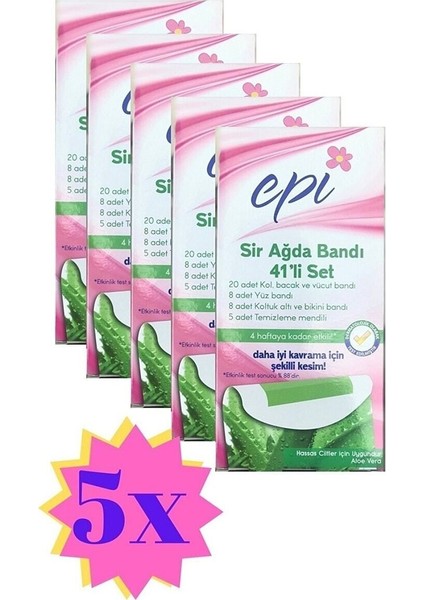 41'li Ağda Bantları Seti, 5 Kutu, Hesaplı ve Kullanışlı Güzellik Ürünü