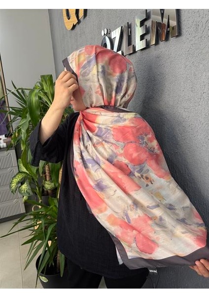 Suluboya Desen Şal Mercan
