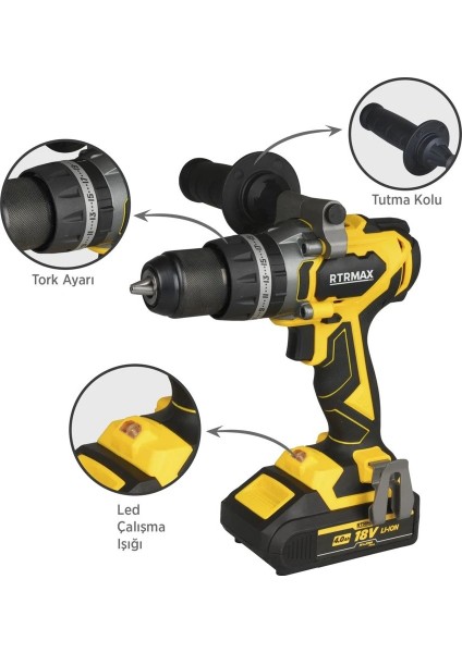 3010 20V 4AH Çift Akülü Darbeli Matkap indirimleri