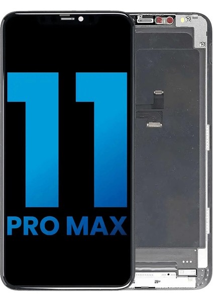 Apple Uyumlu iPhone 11 Pro Max LCD Ekran Dokunmatik Siyah OLED Gx