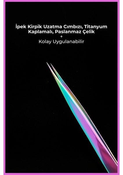 Titanyum Kaplamalı Ipek Kirpik Cımbızı, Uzatma ve Şekillendirme Için Mükemmel Tavsiye