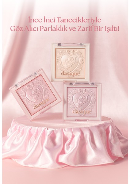 Inci Taneleriyle Yoğun Işıltı Sunan Özel Tasarımlı Aydınlatıcı Dasıque Luxe Glow Highlighter (#03 Ice Lavender)