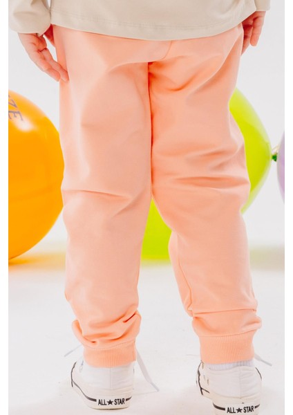 Kız Çocuk Eşofman Altı Tavşancık Nakışlı 1-4 Yaş, Somon indirimleri