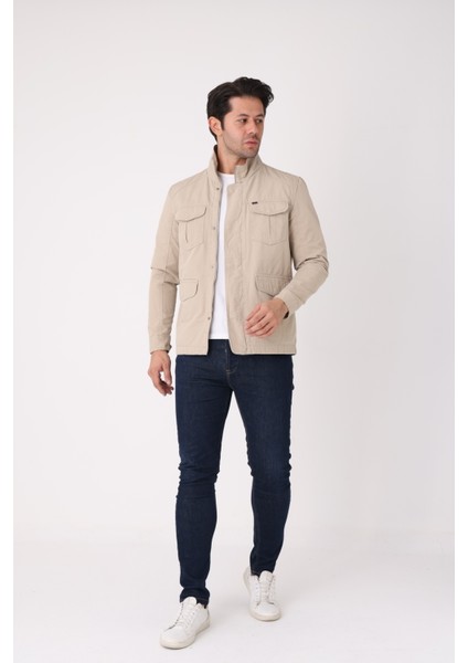 Erkek Fermuarlı ve Çıtçıtlı Mevsimlik Çift Yırtmaç Detaylı %100 Pamuk Regular Kalıp Iç Cepli Mont fiyatları