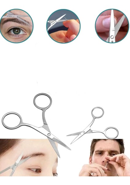 Düz Uçlu Taşınabilir Bıyık ve Kaş Düzeltme Makası, Pratik ve Şık Tasarım fiyatları