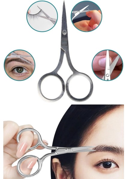 Düz Uçlu Taşınabilir Bıyık ve Kaş Düzeltme Makası, Pratik ve Şık Tasarım fırsatları