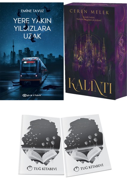 Kalıntı ve Epsilon Yayınevi Yere Yakın Yıldızlara Uzak Emine Tavuz 2li Set + Hediyeli