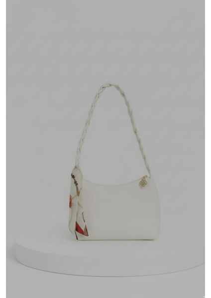 Kadın Fularlı Mini El ve Omuz Çantası