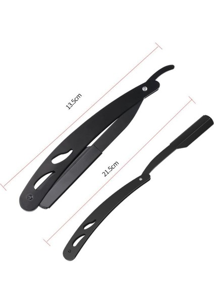 Ergonomik Siyah Profesyonel Berber Usturası Saç ve Sakal Kesim Aleti