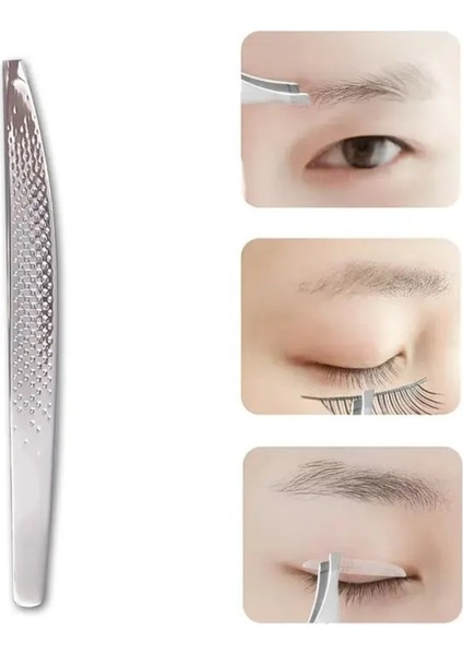 Kavisli ve Eğik Uçlu Çelik Tüy Alma Cımbızı, Kaydırmaz ve Kalın Kıl Temizleme