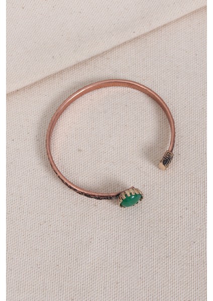 Yeşil Aventurin Taşlı Saf Bakır Otantik Bilezik, Doğal ve Şık Tasarım modelleri