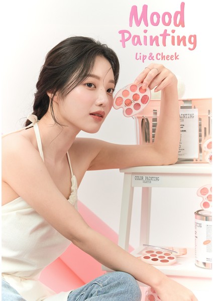 9 Renkli Ruj & Allık Paleti Dasıque Mood Painting Lip & Cheek Palette (#02 Coral Coloring)