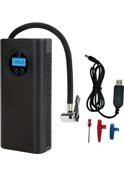 Dijital Ekranlı Şarjlı Hava Kompresörü 150PSI 80W Taşınabilir Lastik Şişirme Pompası