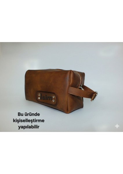 Hakiki Deri Dopp Kit El Çantası| Seyahat Makyaj ve Tıraş Çantası Organizer indirimleri
