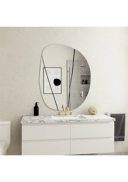 Organik Form Dalgalı Dekoratif Duvar Aynası – Modern Tasarım modelleri