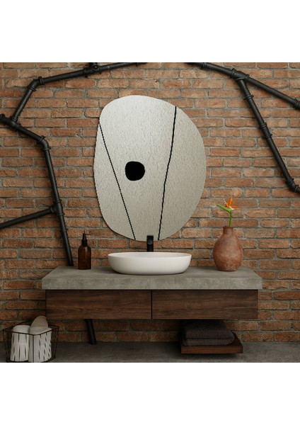 Organik Form Dalgalı Dekoratif Duvar Aynası – Modern Tasarım