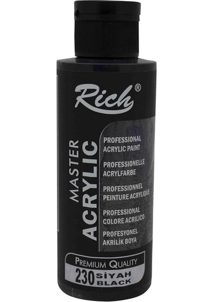 Rich Master Akrilik Boya 120 cc Siyah
