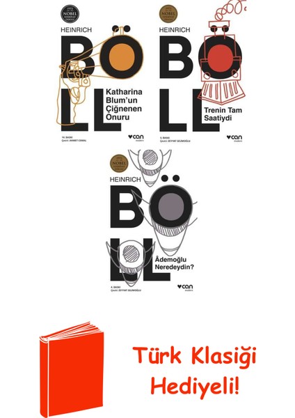 Heinrich Böll 3 Kitap Seti + Türk Klasiği Hediye