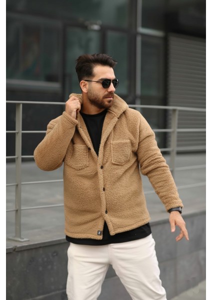Pelüş Ceket Unisex Normal Kalıp Cep Detaylı