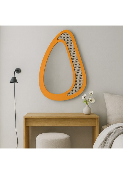 Rattan Desenli Modern Dekoratif Duvar Aynası indirimleri