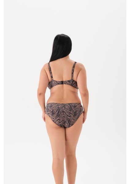 Büyük Beden Balenli Toparlayıcı Bikini Takım