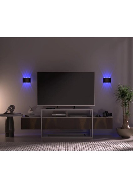 Çıft Yönlü 3lü Duvar Aplık Dekoratıf Dış Mekan Mavı LED Aydınlatma modelleri