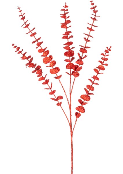 Yapay Okaliptus Simli Kırmızı 85 Cm.