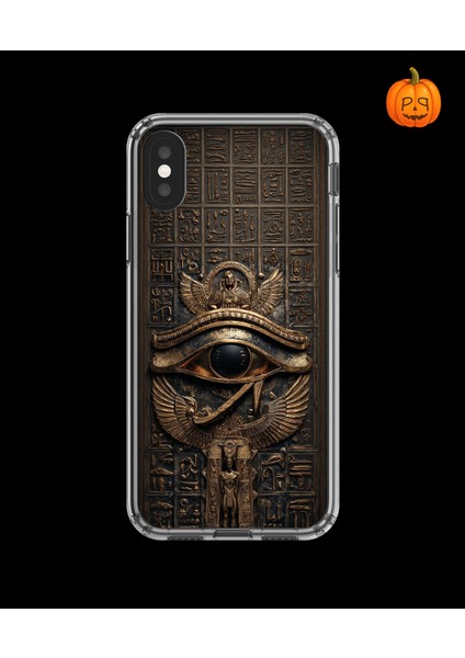 iPhone Xs Uyumlu Şeffaf Kılıf Antik Mısır 2 Tasarımlı